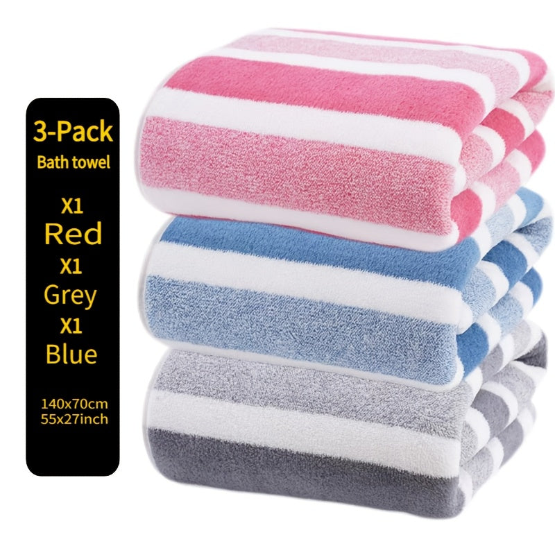 3pcs Luxury Bath Towel Set - Super Absorbent & Ultra-Soft 5-Star Hotel Standard
