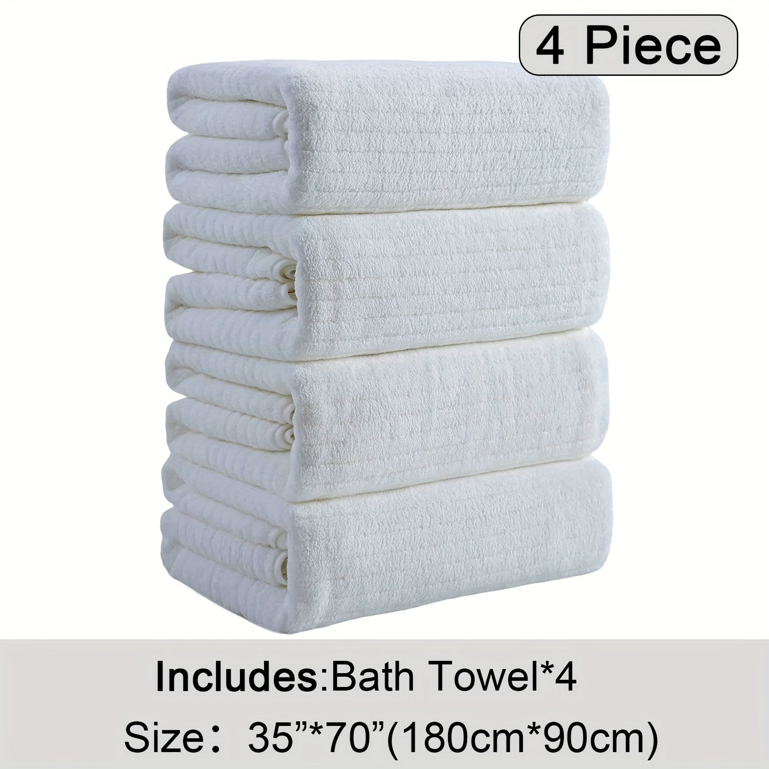 4 Pack XL Bath Towels 4 Pack Oversized Bath Towels Set, 35\