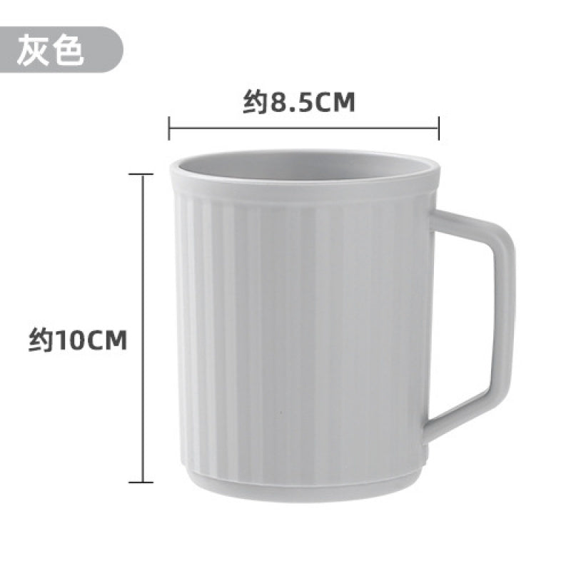 Large Capacity Heavy-Duty Toothbrush & Mouthwash Cup with Handle - Thickened Plastic Bathroom Organizer