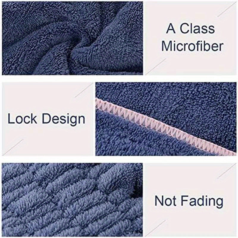 2pcs Microfiber Hair Drying Caps for Women & - Soft, Fast-Drying Hair Towel Wrap with Pink Bow