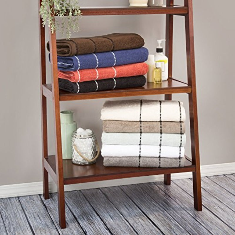 6pcs Luxury 100% Bath Towels Set - Heavyweight 525 GSM with Beaded - 2 Bath Sheets