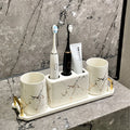 Marble Bathroom Set 4pcs Ceramic Marble Bathroom Accessories Wash Set