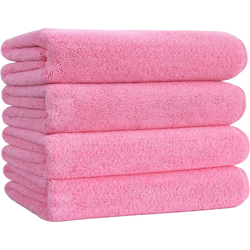 Microfiber Quick Dry Lint Free Bath Towel 57 x 30in Pack of 4 Pink