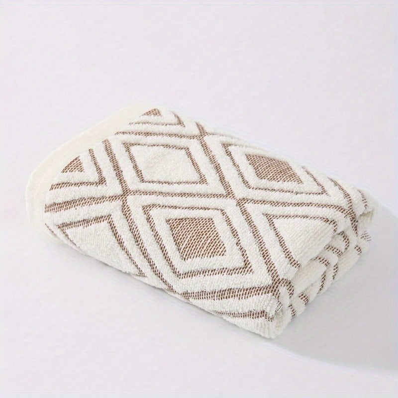 Modern Minimalist 100-Character Ladder Towel and Bath Towel Set | Elegant Couple Towels