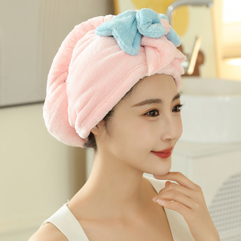 Butterfly Tail Hair Drying Cap | Absorbent and Breathable Nano Velvet, Soft and Cute, Contemporary Style Headscarf