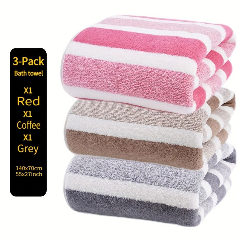 3pcs Luxury Bath Towel Set - Super Absorbent & Ultra-Soft 5-Star Hotel Standard