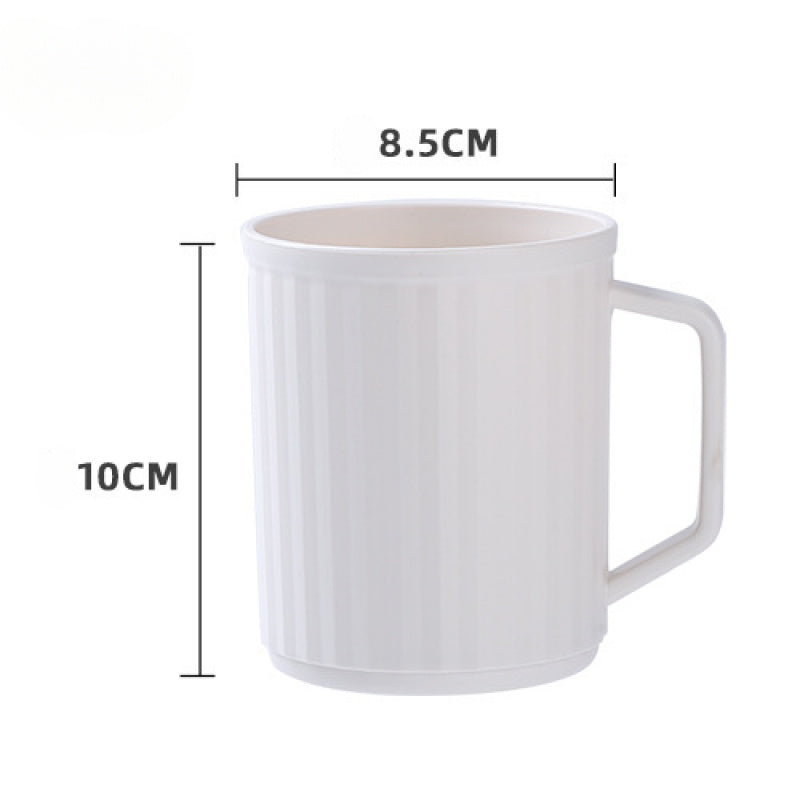 Large Capacity Heavy-Duty Toothbrush & Mouthwash Cup with Handle - Thickened Plastic Bathroom Organizer