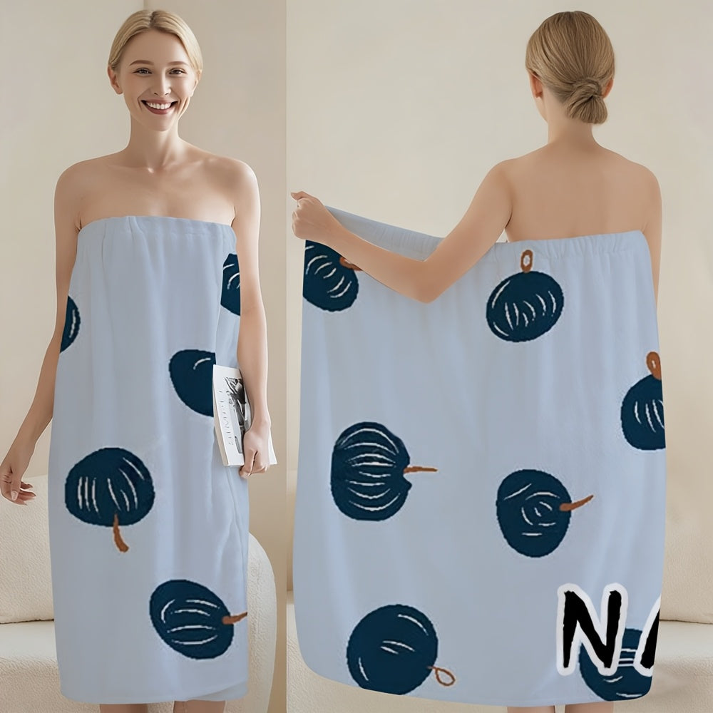 Customizable Printed Bathrobe and Hair Drying Cap | Soft Absorbent Microfiber